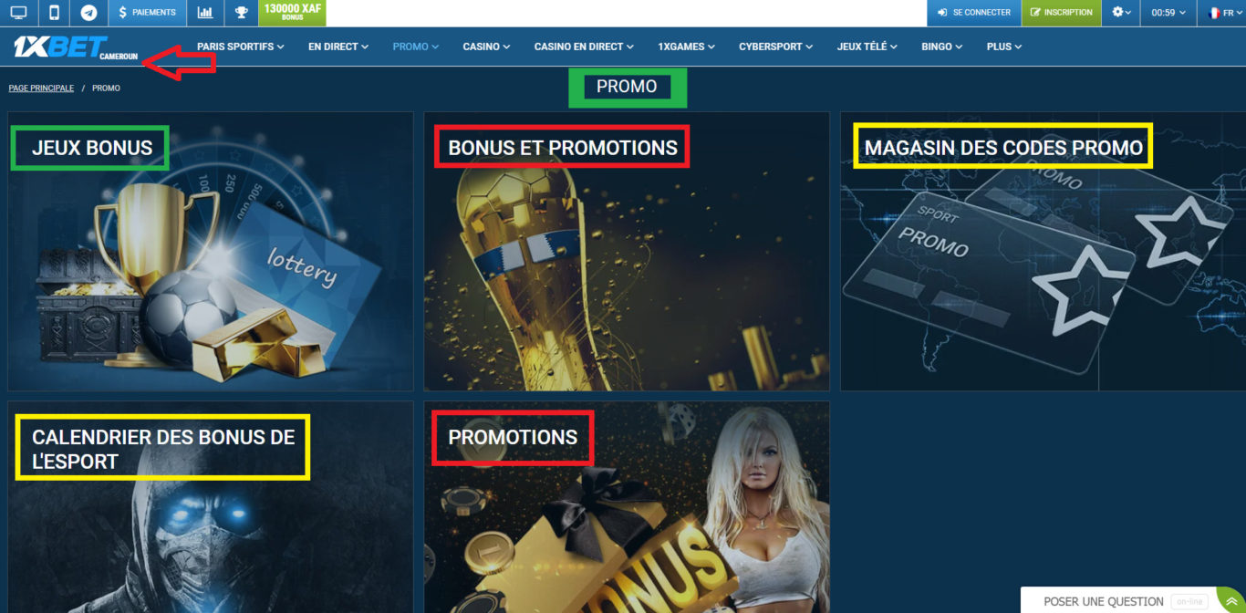 Meilleur code promo 1xBet Cameroun: bonus de bienvenue 